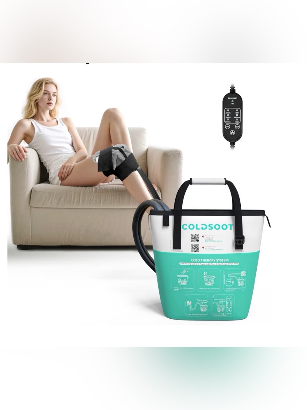 Portable Cold Therapy Machine | Timer | Knee Back Shoulder Back | Cryotherapy